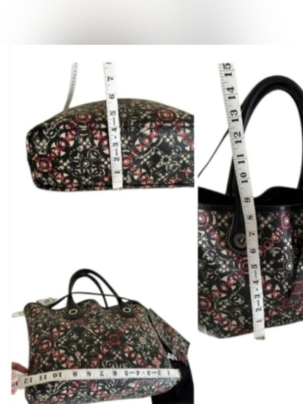Chanel Coco Black Tote Bag with Red Patterned Accents - Picture 3 of 10